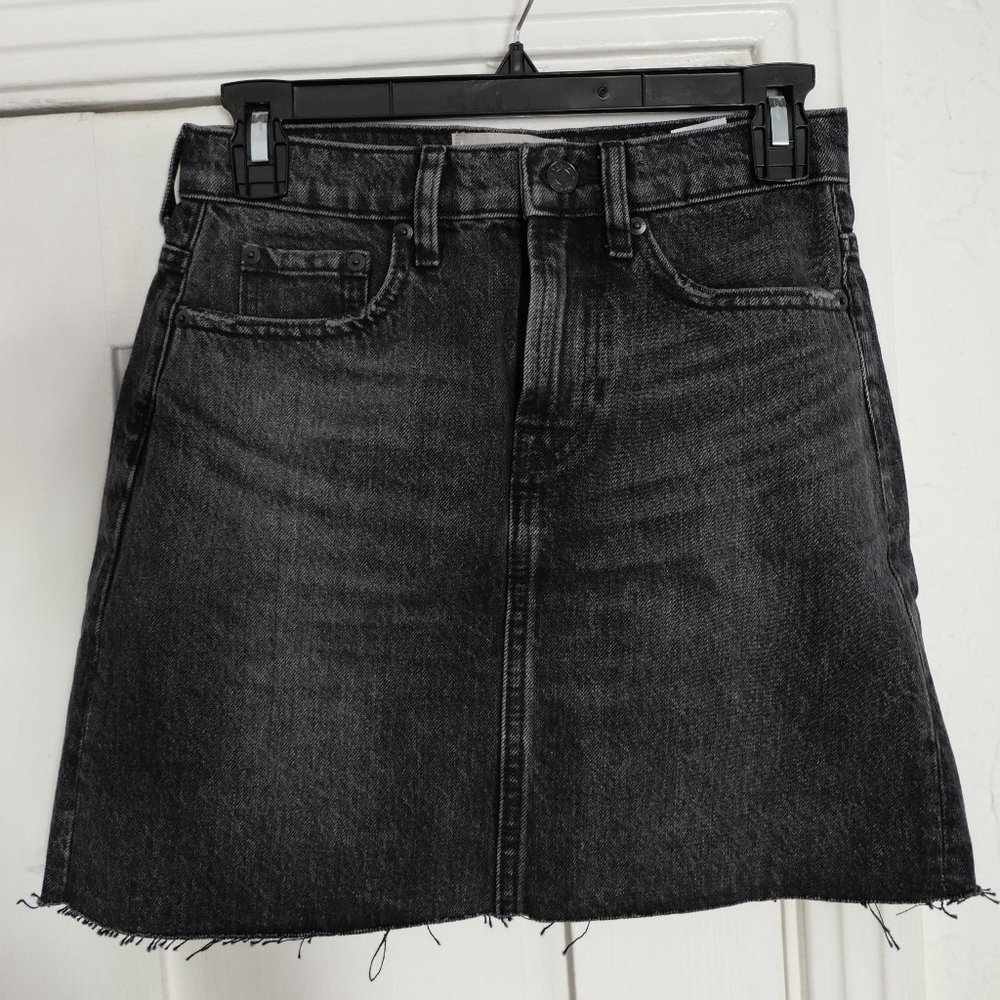 Everlane Charcoal Denim Skirt